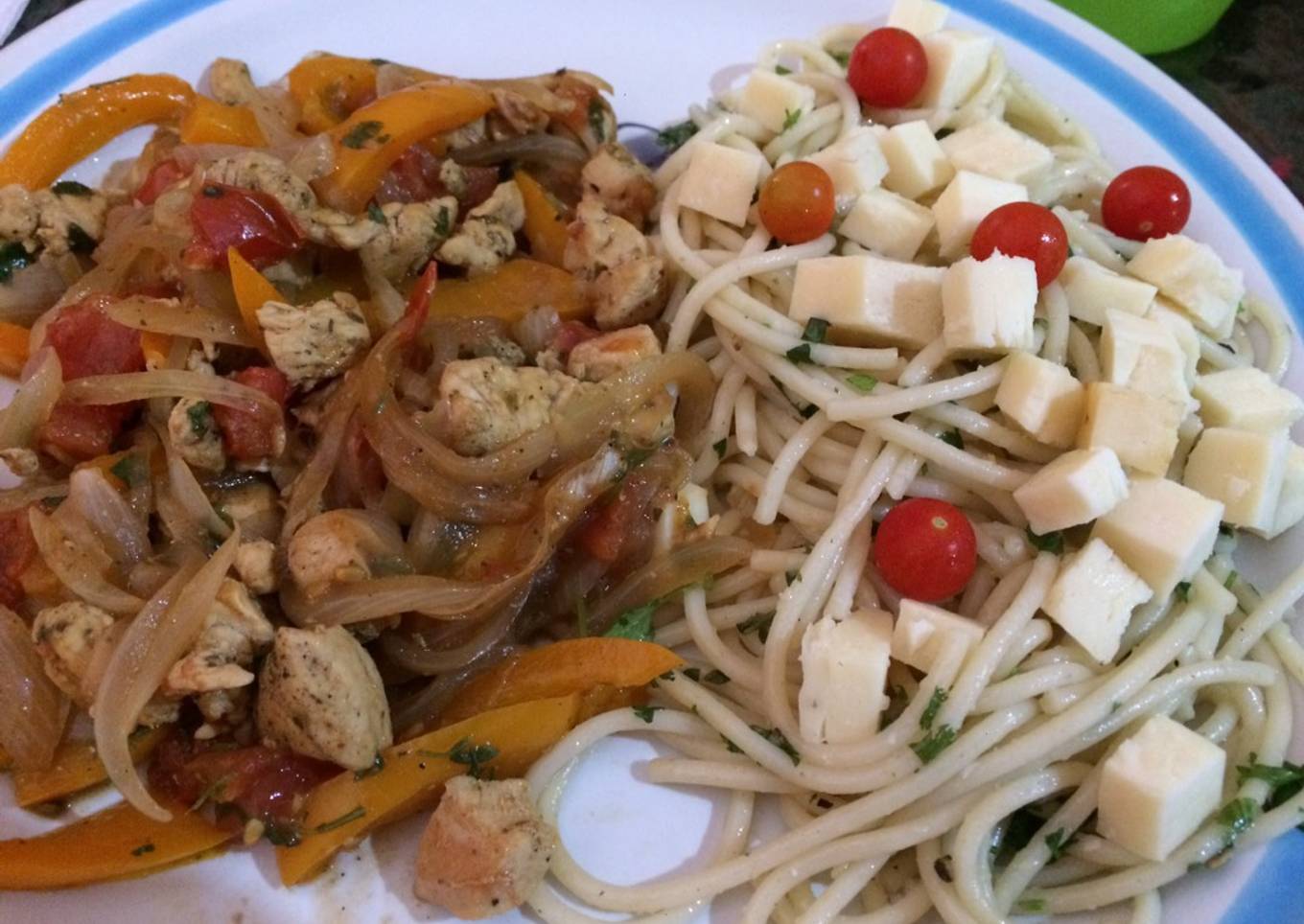 Espagueti al cilantro