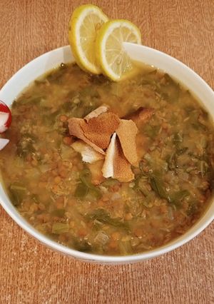 A picture of Lentil Soup with Lemon.