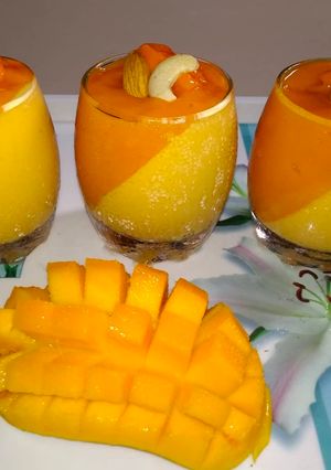 મેગો પન્ના કોટા (Mango Panna Cotta Recipe In Gujarati) રેસીપી મુખ્ય ફોટો