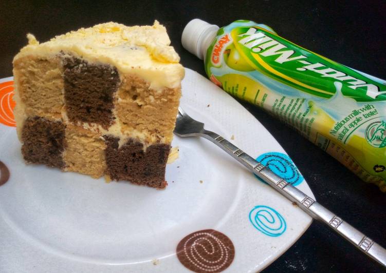 Easiest Way to Make Delicious Vanilla chocolate checker board cake