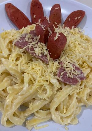 Foto resep Fettuccine Carbonara ala #dirumahaja