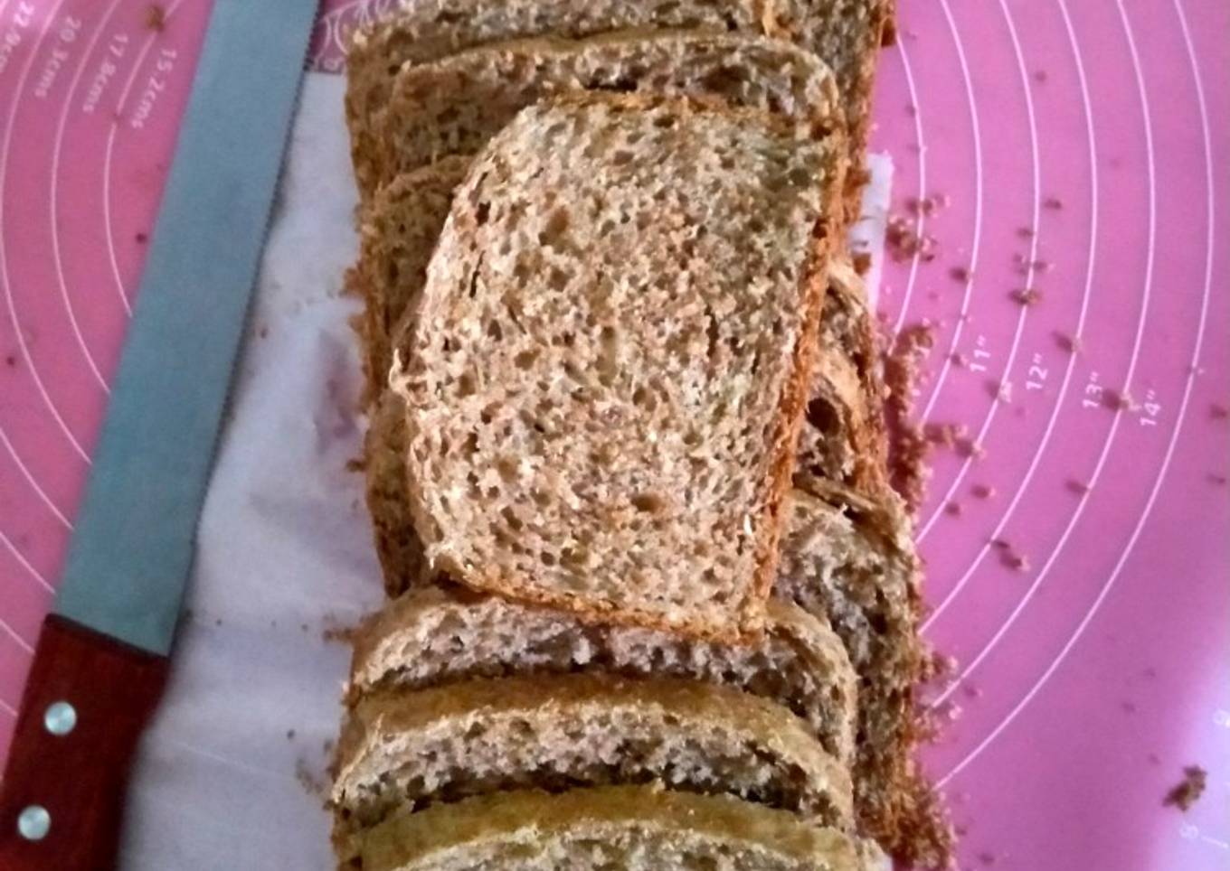 Roti Tawar Gandum ove tangkring tanpa mixer