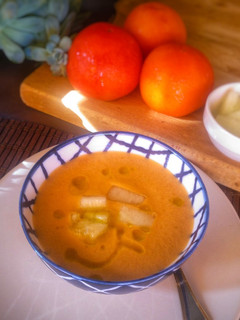 Una foto de Gazpacho de melón