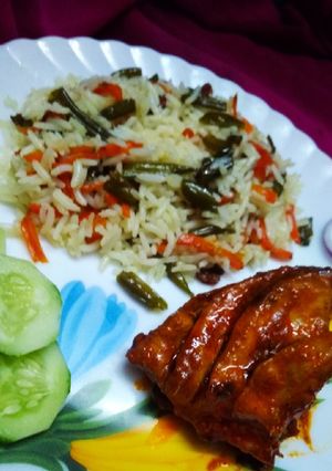 ভেজিটেবল রাইস (vegetables rice recipe in Bengali) রেসিপির প্রধান ছবি