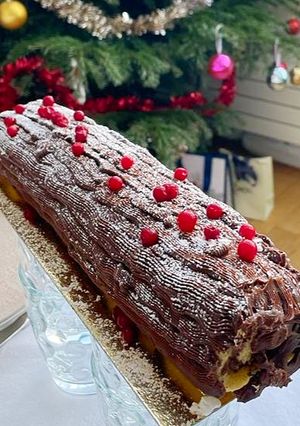 Une photo de Bûche de Noël au chocolat