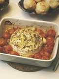 Brie com tomatinhos assados