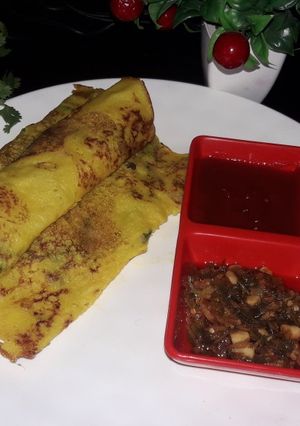 A picture of Moong dal chilla.