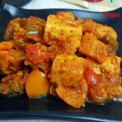 A picture of Kadhai Paneer my style.
