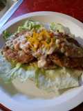 Creamed Tuna over Southwestern Potato Cakes