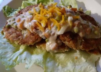 Ultimate Cooking Recipe Creamed Tuna over Southwestern Potato Cakes Home Style