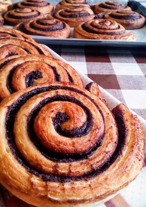 Kakaós csiga blundel tésztából recept fotója