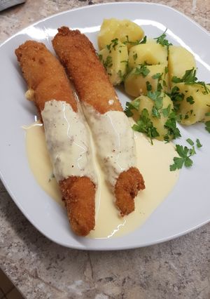 Rántott spárga Hollandi mártással recept fotója