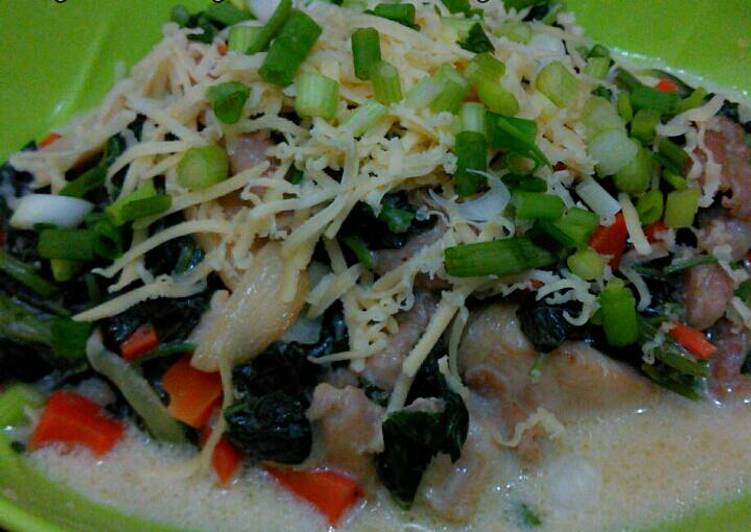 Resep Ayam Bayam Saus Keju oleh Mom Of OMV - Cookpad