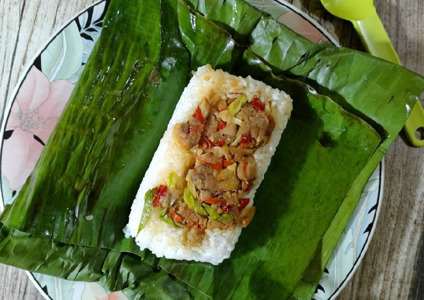 Nasi Bakar Ikan Asin