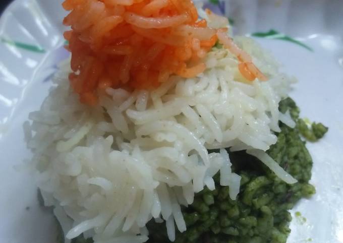 Tiranga Rice Recipe by Anu gandhi - Cookpad