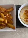 Apple fries with caramel