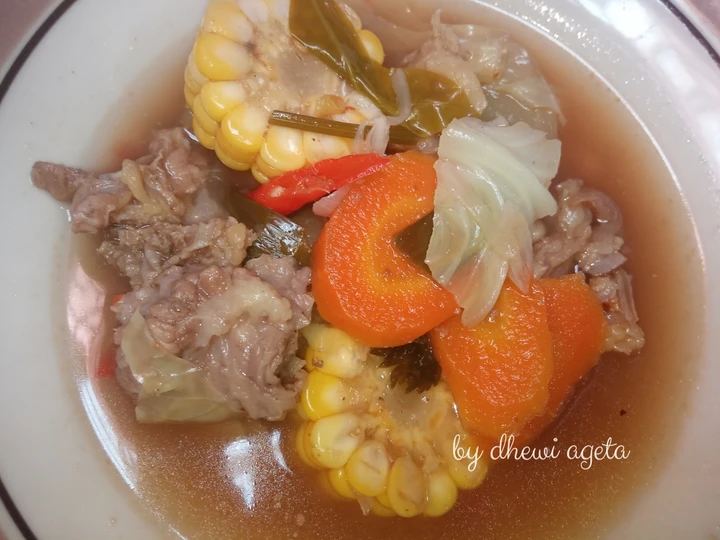 Cara Gampang Membuat Resep Sayur asem tetelan pedas yang Uenak Anti Ribet, Lezat Sekali