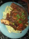 Pulpo con pastas
