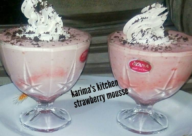 Simple Way to Make Favorite Strawberry mousse