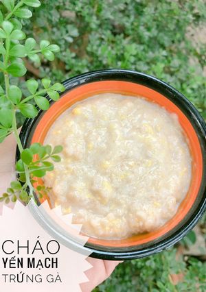 Hình của món Ăn dặm - Cháo yến mạch trứng gà.