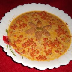 A picture of Carrot and jaggery kheer.
