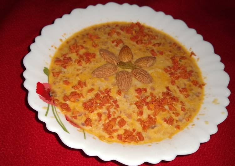 Carrot and jaggery kheer