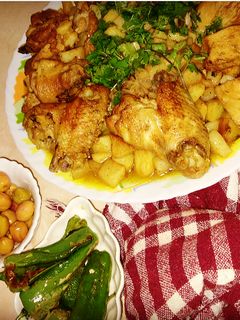 صورة لوصفة بطاطا صوص بيضا بالدجاج