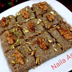 A picture of Akhrot ka Halw.