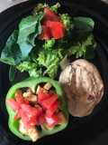 Luxury Peppers with Salad and Chipotle Dip