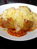 My Jacket Potato stuffed with Beans and Grated Cheese and Onion❤
