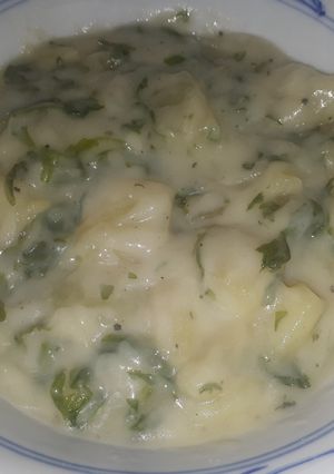 Ruccolás krumplifőzelék recept fotója