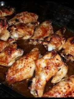 Una foto de Alitas de pollo asadas a la miel