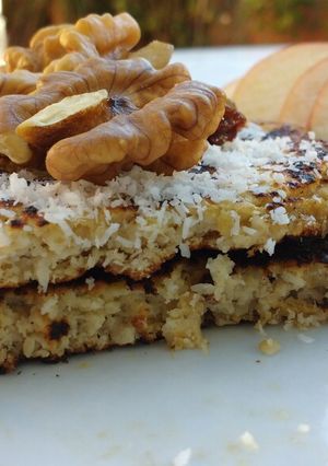 Una foto de Pancakes de avena y banana