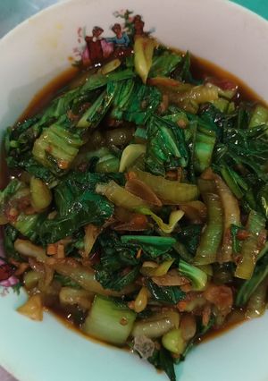 Foto resep Tumis Sawi Daging Sambal Instan