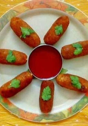 A picture of Spicy Cheezy Sago Rolls.