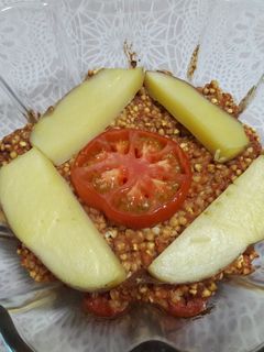 Una foto de 🇪🇸Trigo sarraceno al horno español bajo en grasa y vegano