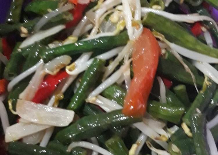 Tumis Kacang Panjang dan Tauge