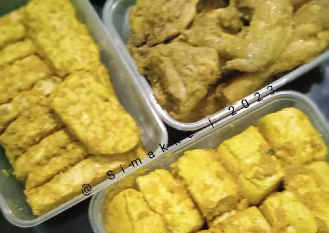 Resep Ayam Tahu Tempe Ungkep Bumbu Kuning Stock Frozen Food Oleh