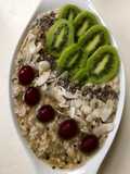 Porridge de avena con chía, linaza y frutas