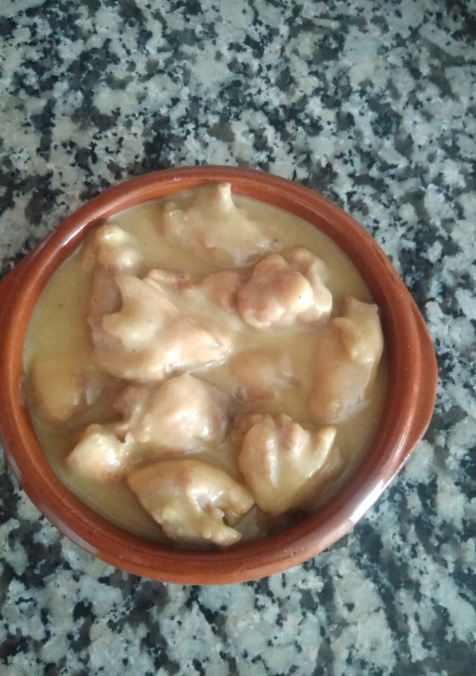 Una foto de Pollo al curry con leche de coco