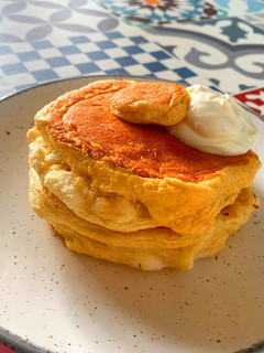 Una foto de Pancake japonés estilo soufflé saludable
