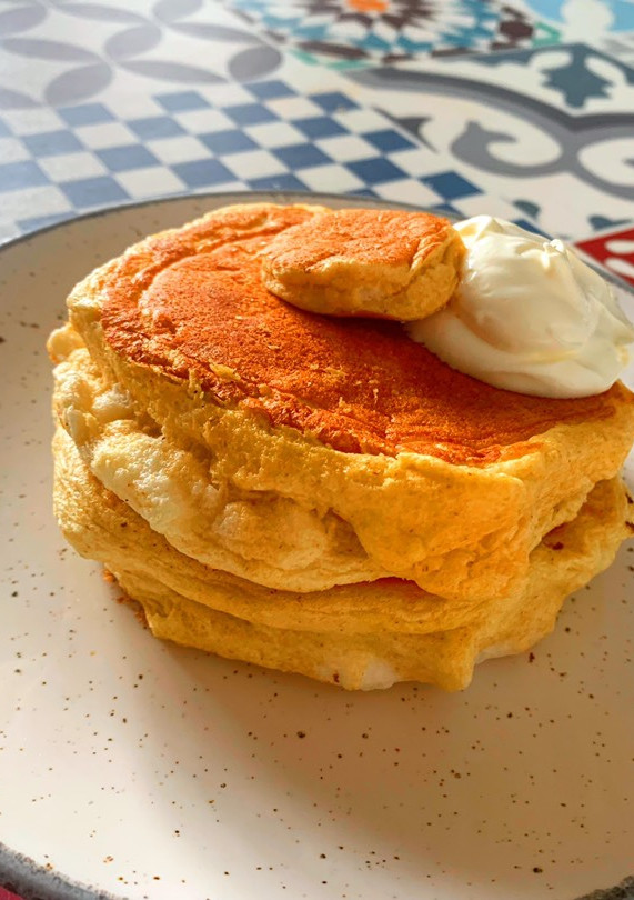 Una foto de Pancake japonés estilo soufflé saludable