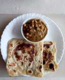 Maida chapati with chic peas gravy