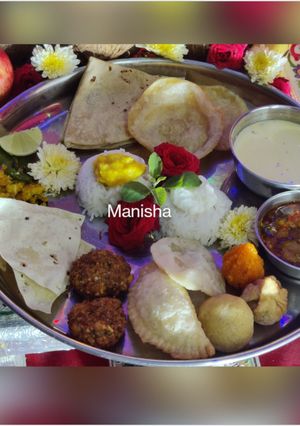 A picture of Ganesh Chaturthi Special Thali.