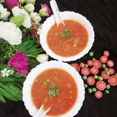 A picture of Carrot tomato soup.