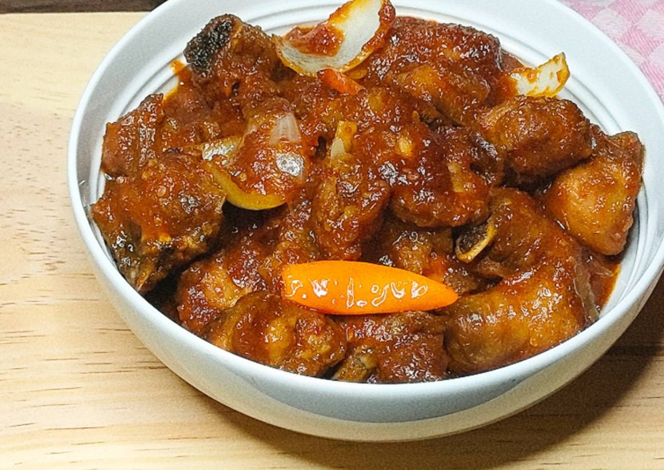 Krengsengan Ayam Pedas