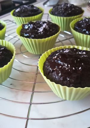 Kakaós-szilvalekváros cukormentes muffin recept fotója