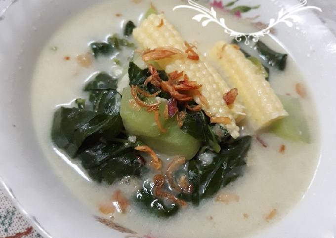 Cara bikin Bobor daun kacang, jagung muda dan labu siam Cara bikin Bobor daun kacang, jagung muda dan labu siam