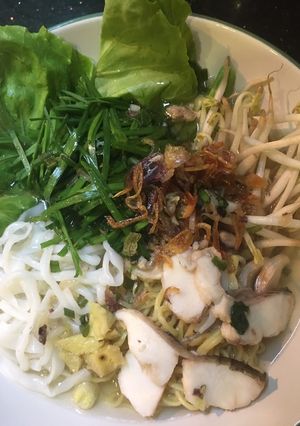 Hình của món Hủ tíu mỳ cá.
