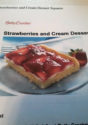 A picture of Strawberries & Cream Dessert Squares.